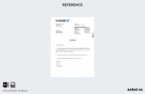 цифровая загрузка шаблона справки о закрытии Chase в США